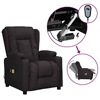 vidaXL Elektrisk massagefåtölj svart konstläder