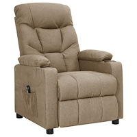 vidaXL Elektrisk reclinerfåtölj taupe tyg