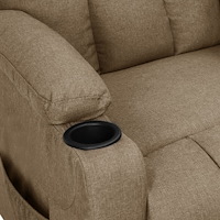 vidaXL Elektrisk reclinerfåtölj taupe tyg