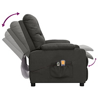 vidaXL Elektrisk massagefåtölj mörkgrå tyg