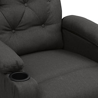 vidaXL Elektrisk massagefåtölj mörkgrå tyg