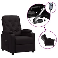 vidaXL Elektrisk reclinerfåtölj svart konstläder
