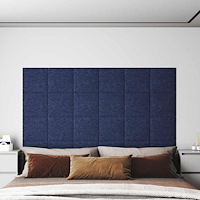 vidaXL Väggpaneler 12 st Blå 30x30 cm tyg 1,08 m²