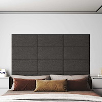 vidaXL Väggpaneler 12 st ljusgrå 60x30 cm tyg 2,16 m²