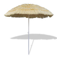 vidaXL Lutbart strandparasoll Hawaii inspirerad
