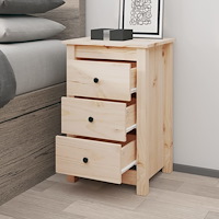 vidaXL Sängbord 40x35x61,5 cm massiv furu