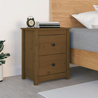 vidaXL Sängbord honungsbrun 50x35x61,5 cm massiv furu