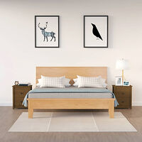 vidaXL Sängbord 2 st honungsbrun 50x35x61,5 cm massiv furu