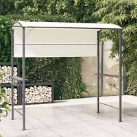vidaXL Paviljong med tak 220x110x200 cm gräddvit