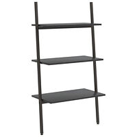 vidaXL Hylla 3 hyllplan svart 64x34x116 cm