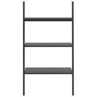 vidaXL Hylla 3 hyllplan svart 64x34x116 cm