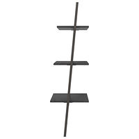 vidaXL Hylla 3 hyllplan svart 64x34x116 cm