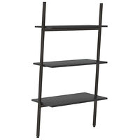 vidaXL Hylla 3 hyllplan svart 64x34x116 cm