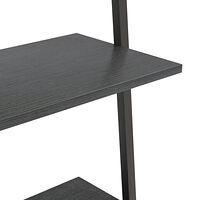 vidaXL Hylla 3 hyllplan svart 64x34x116 cm