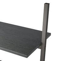 vidaXL Hylla 3 hyllplan svart 64x34x116 cm