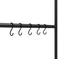 vidaXL Handduksstege med 5 nivåer svart 58x175 cm järn
