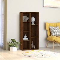 vidaXL Bokhylla brun ek 50x25x106 cm