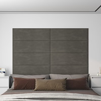 vidaXL Väggpaneler 12 st mörkgrå 90x30 cm sammet 3,24 m²