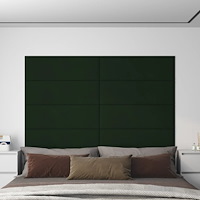 vidaXL Väggpaneler 12 st mörkgrön 90x30 cm sammet 3,24 m²