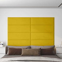 vidaXL Väggpaneler 12 st gul 90x30 cm sammet 3,24 m²