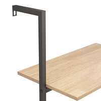 vidaXL Hylla 3 hyllplan ljusbrun och svart 64x35x120,5 cm