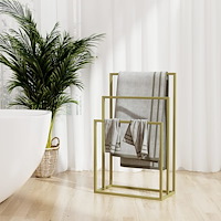 vidaXL Fristående handdukshängare guld 48x24x79 cm järn