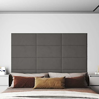vidaXL Väggpaneler 12 st mörkgrå 60x30 cm sammet 2,16 m²