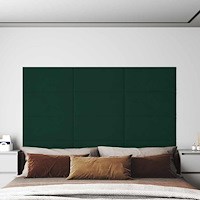 vidaXL Väggpaneler 12 st mörkgrön 60x30 cm sammet 2,16 m²