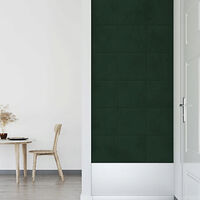 vidaXL Väggpaneler 12 st mörkgrön 30x30 cm sammet 1,08 m²
