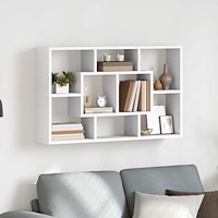 vidaXL Vägghylla vit 85x16x52,5 cm konstruerat trä