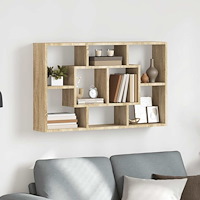 vidaXL Vägghylla sonoma-ek 85x16x52,5 cm konstruerat trä