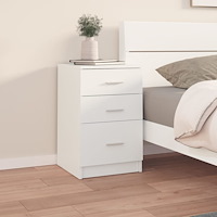 vidaXL Sängbord vit 40x40x63 cm konstruerat trä