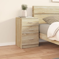 vidaXL Sängbord sonoma-ek 40x40x63 cm konstruerat trä