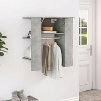 vidaXL Hallskåp betonggrå 97,5x37x99 cm konstruerat trä