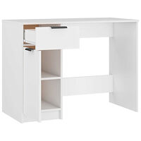 vidaXL Skrivbord vit 100x50x75 cm konstruerat trä