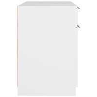 vidaXL Skrivbord vit 100x50x75 cm konstruerat trä