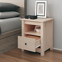 vidaXL Sängbord 40x35x49 cm massiv furu