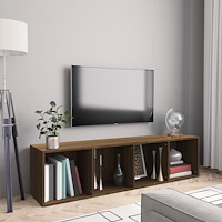 vidaXL Bokhylla/tv-bänk brun ek 143x30x36cm konstruerat trä