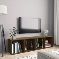 vidaXL Bokhylla/tv-bänk brun ek 143x30x36cm konstruerat trä