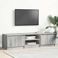 vidaXL Tv-bänk grå sonoma 140x40x35,5 cm konstruerat trä