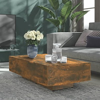 vidaXL Soffbord rökfärgad ek 100x49,5x31 cm konstruerat trä