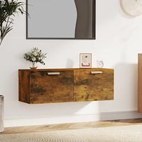 vidaXL Väggskåp rökfärgad ek 100x36,5x35 cm konstruerat trä
