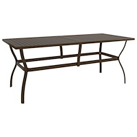 vidaXL Trädgårdsbord brun 190x80x72 cm stål