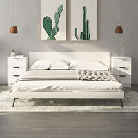 vidaXL Sängbord 2 st vit 40x36x65 cm