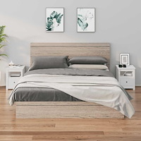 vidaXL Sängbord 2 st vit 40x35x49 cm massiv furu