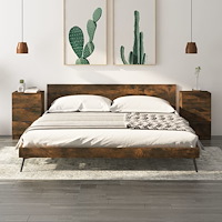 vidaXL Sängbord 2 st rökfärgad ek 40x36x65 cm