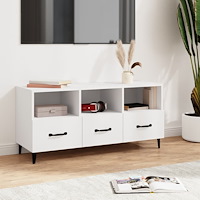 vidaXL Tv-bänk vit 102x35x50 cm konstruerat trä