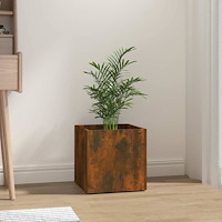 vidaXL Odlingslåda rökfärgad ek 40x40x40 cm konstruerat trä
