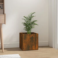 vidaXL Odlingslåda rökfärgad ek 40x40x40 cm konstruerat trä