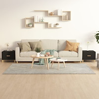 vidaXL Soffbord 2 st svart 50x50x40 cm konstruerat trä